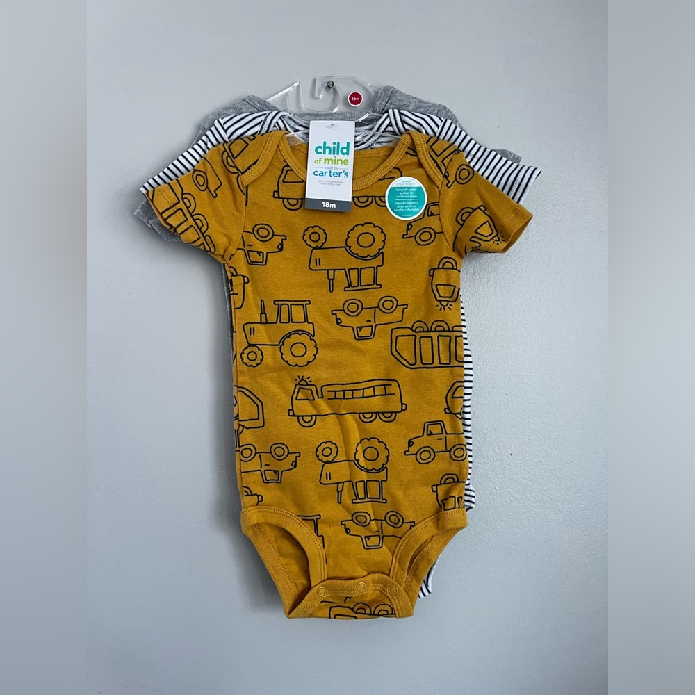 Carter’s 3 Piece Short Sleeve Baby Bodysuit Set